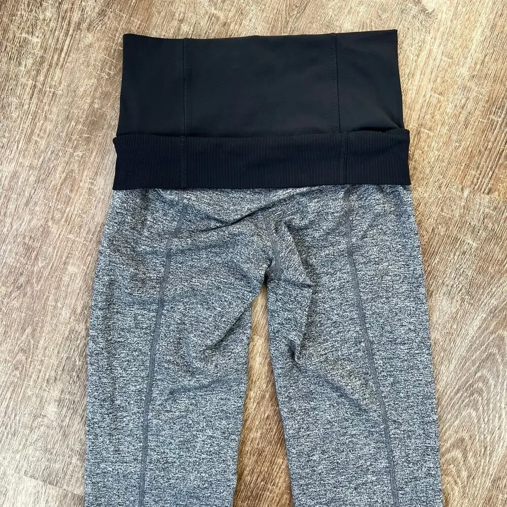 Lululemon Straight Up Pant Heathered Deep Coal Gray Straight Leg Yoga Leggings - Picture 5 of 8